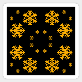 24 Golden Snowflakes Magnet